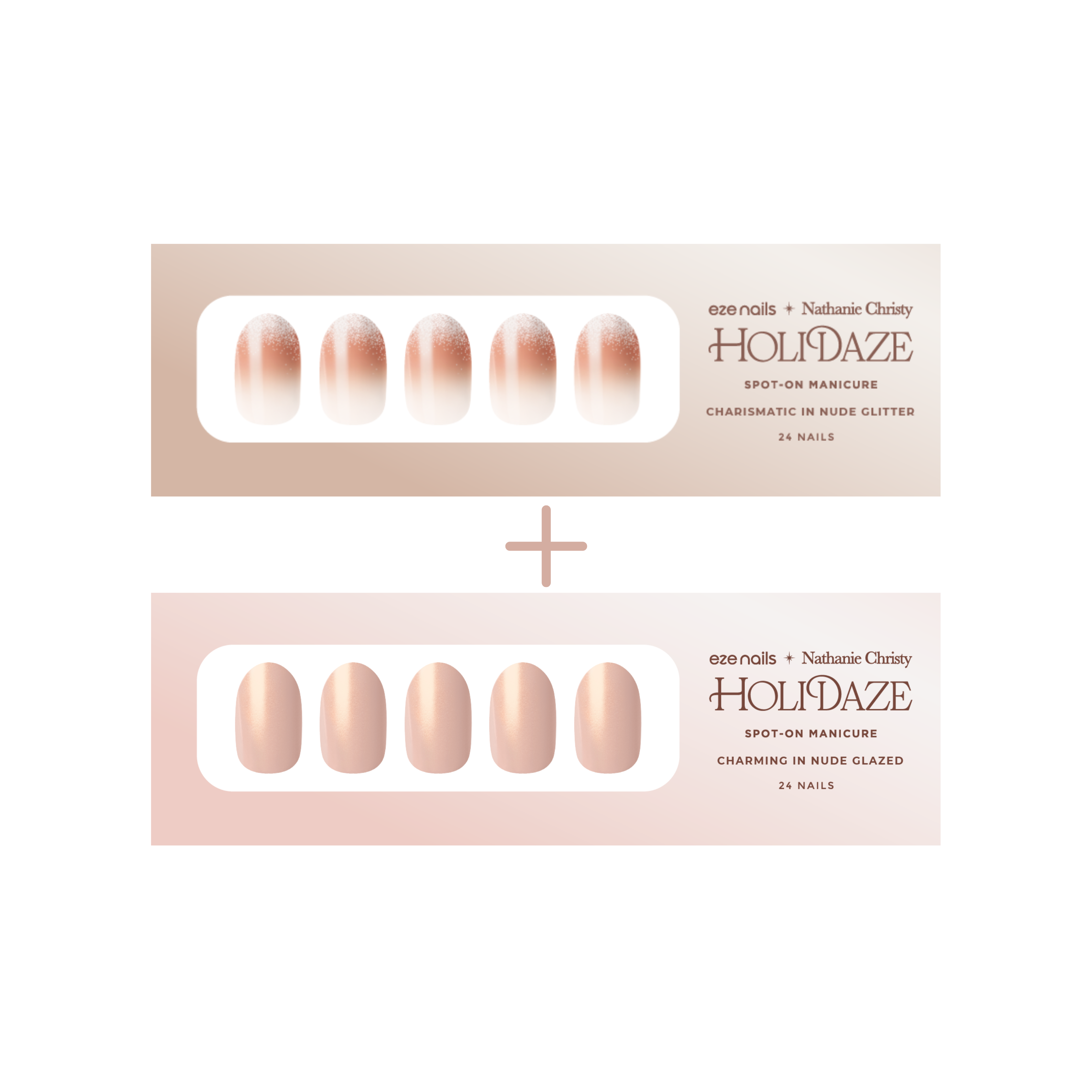 Nude Harmony ( Charming in Nude Glazed + Charismatic in Nude Glitter)