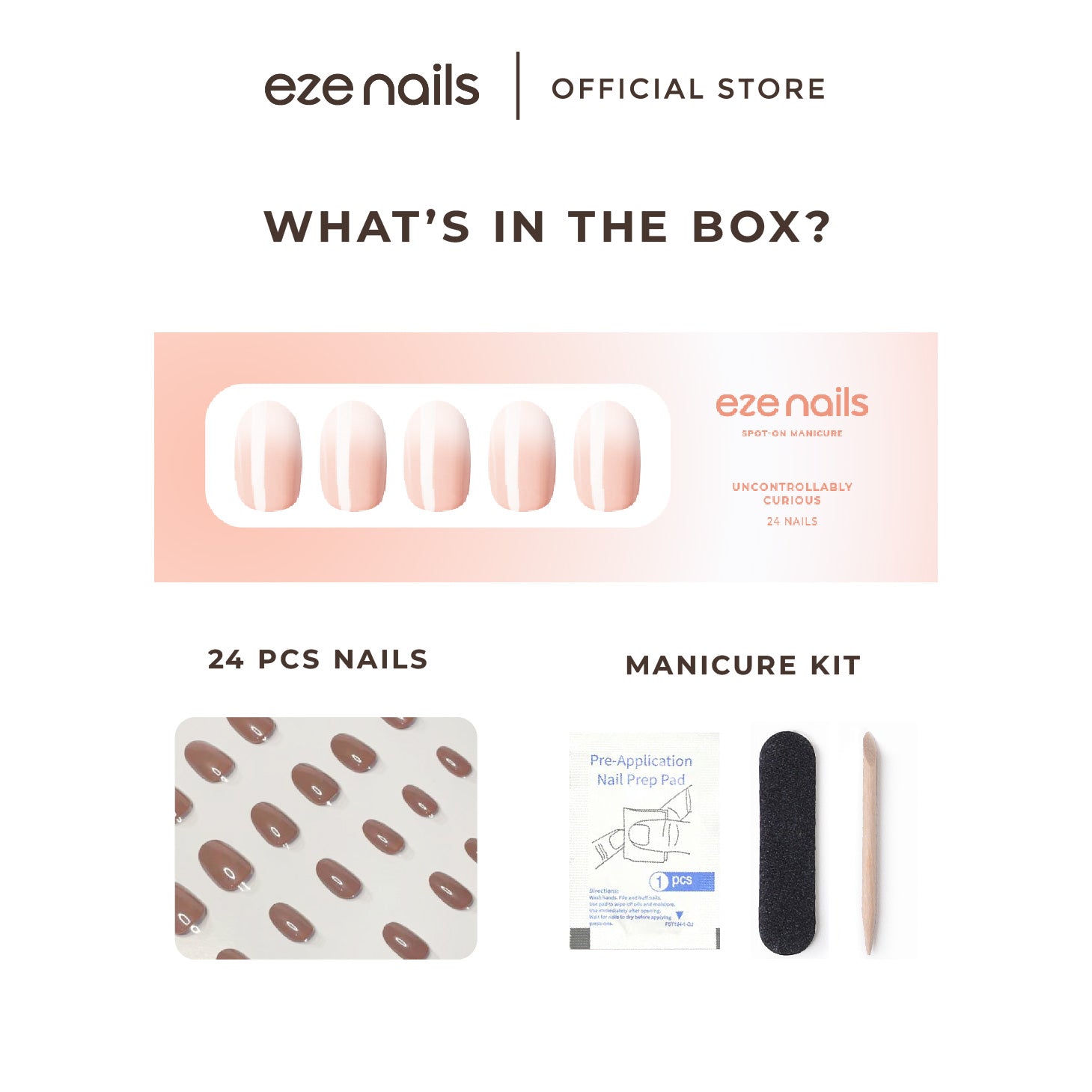 Uncontrollably Curious - Eze Nails Spot On Manicure (Kuku Palsu Tempel)