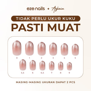 (NEW) Eze Nails x Emy Aghnia - Through Brick and Thin Spot On Manicure (Kuku Palsu Tempel)