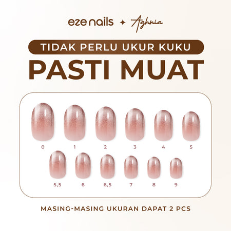 (NEW) Eze Nails x Emy Aghnia - Through Brick and Thin Spot On Manicure (Kuku Palsu Tempel)