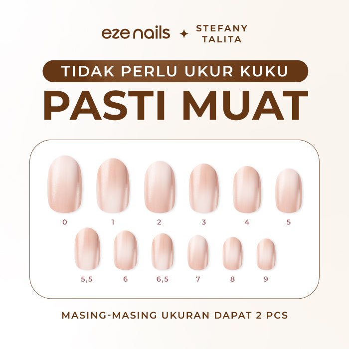 (NEW) Eze Nails x Stefany Talita - Partner in Cream Spot On Manicure (Kuku Palsu Tempel)