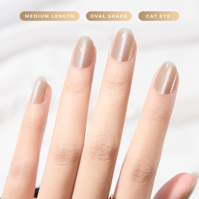 (NEW) Eze Nails x Emy Aghnia - Golden Hearted Spot On Manicure (Kuku Palsu Tempel)