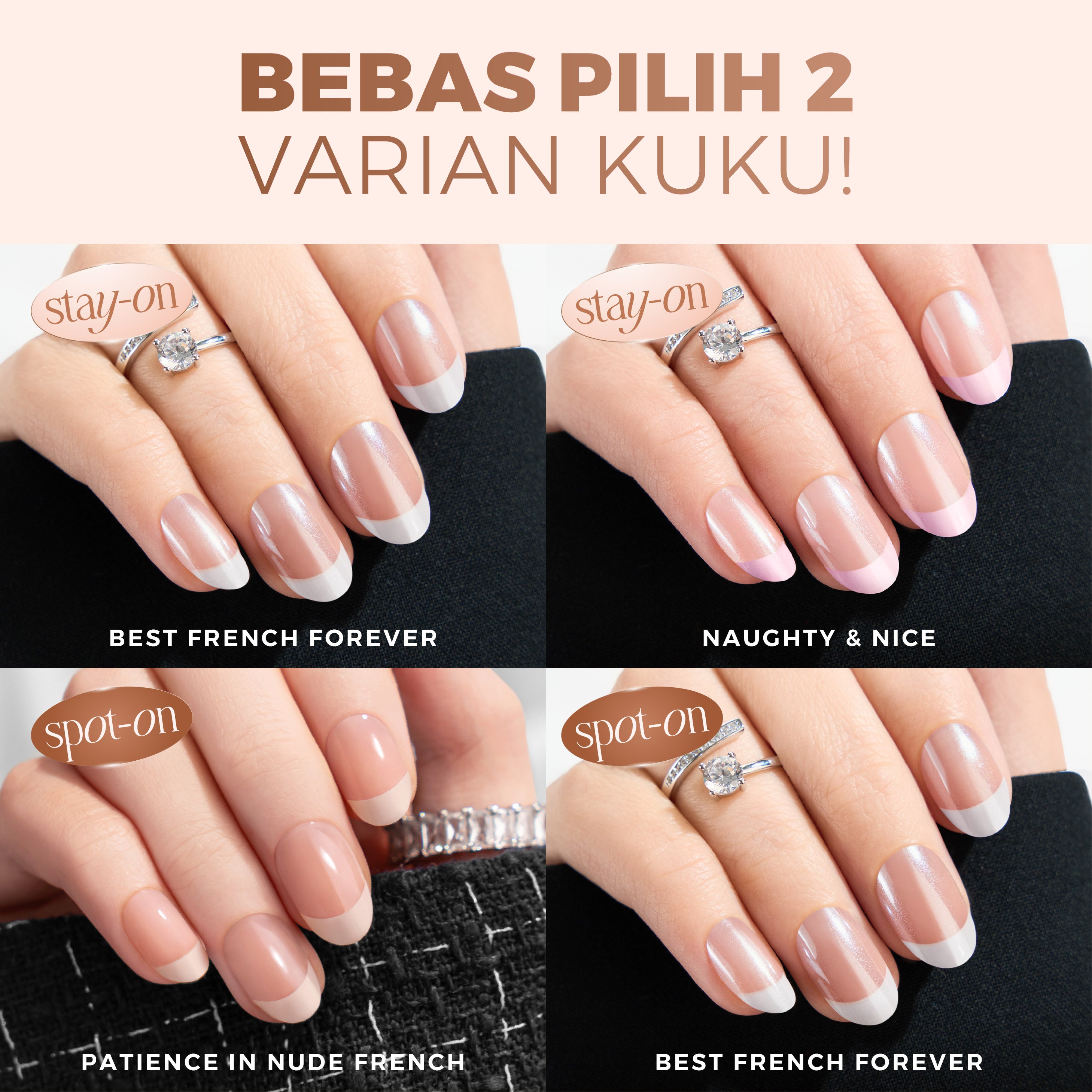 [BUY 1 GET 1] - Eze Nails French Nails Series