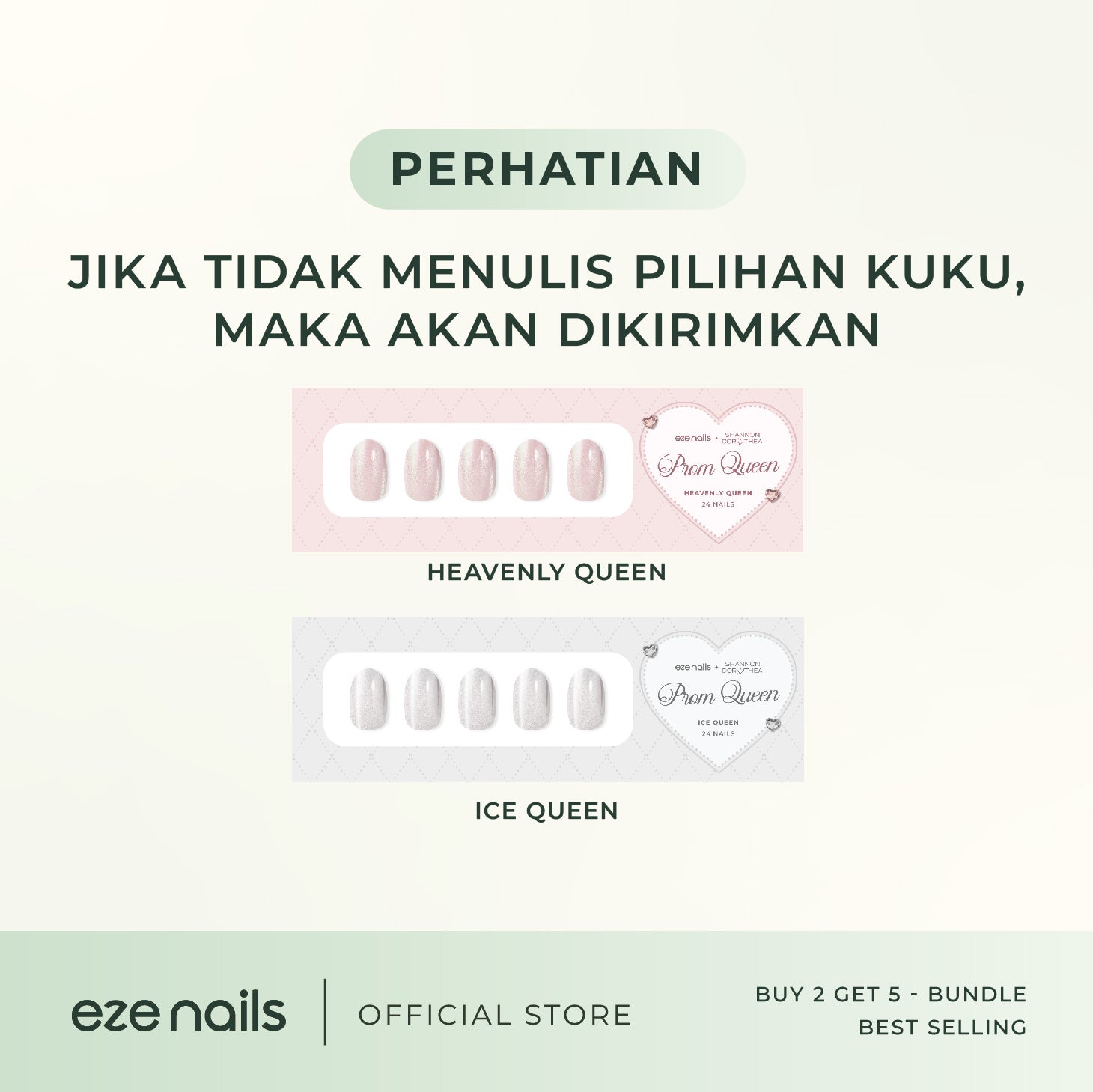 BUNDLE BEST SELLING NAILS:  BUY 2 GET 5 (2 Spot On Nails + FREE 1 Refeel Manicure + 2 Nail Tips Pouch)