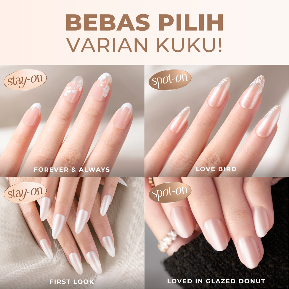 [BUY 1 GET 1] - Eze Nails White Bride Nails