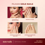 Load image into Gallery viewer, CNY SPECIAL RED &amp; GOLD NAILS BUNDLE: BUY 2 GET 3 (2 Red/Gold Spot On Nails + FREE  1 Glam Nails)
