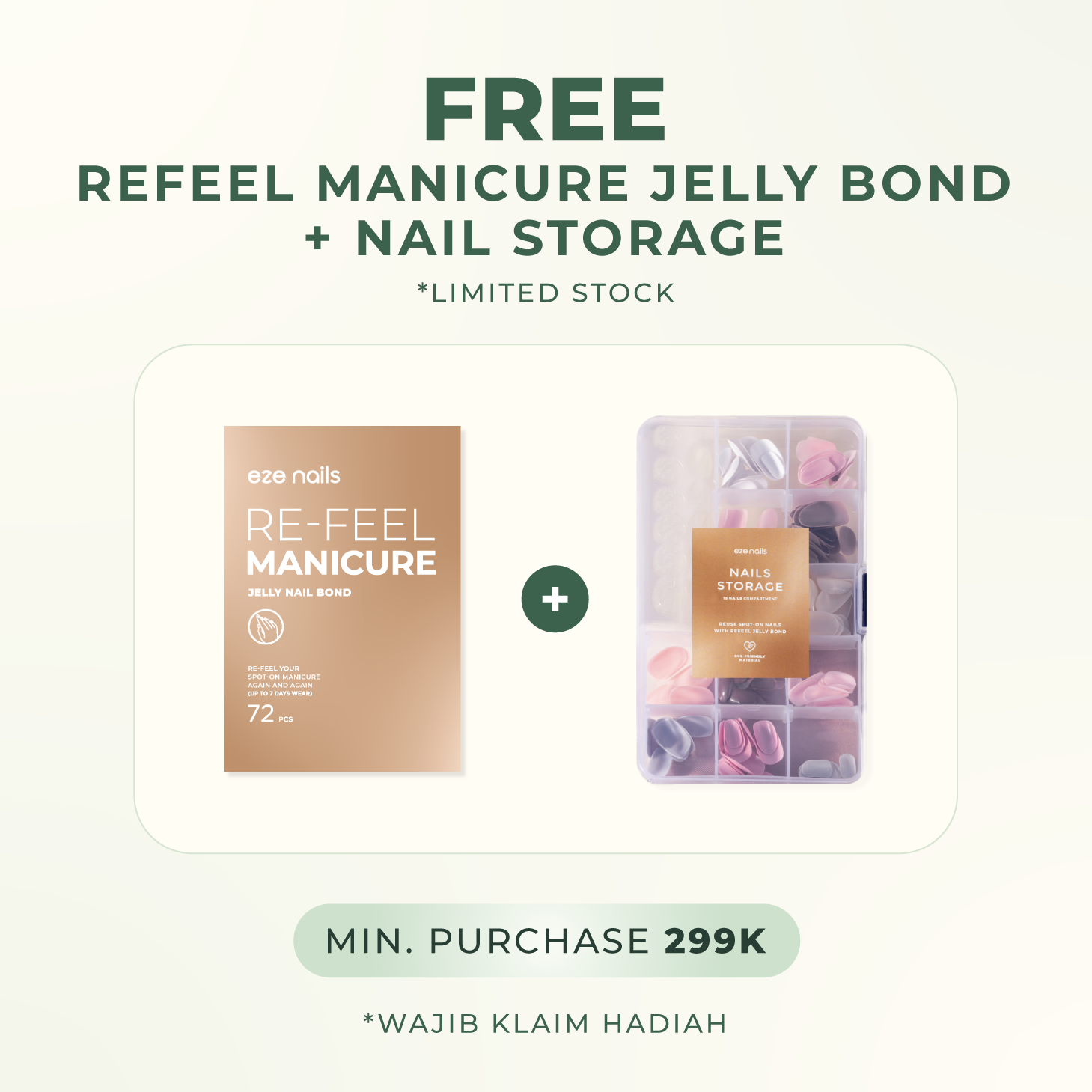 [GWP - NOT FOR SALE] FREE RE-FEEL MANICURE JELLY BOND + NAIL STORAGE