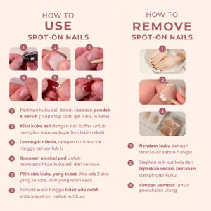 Bubur Mutiara - Eze Nails Spot On Manicure (Kuku Palsu Tempel)