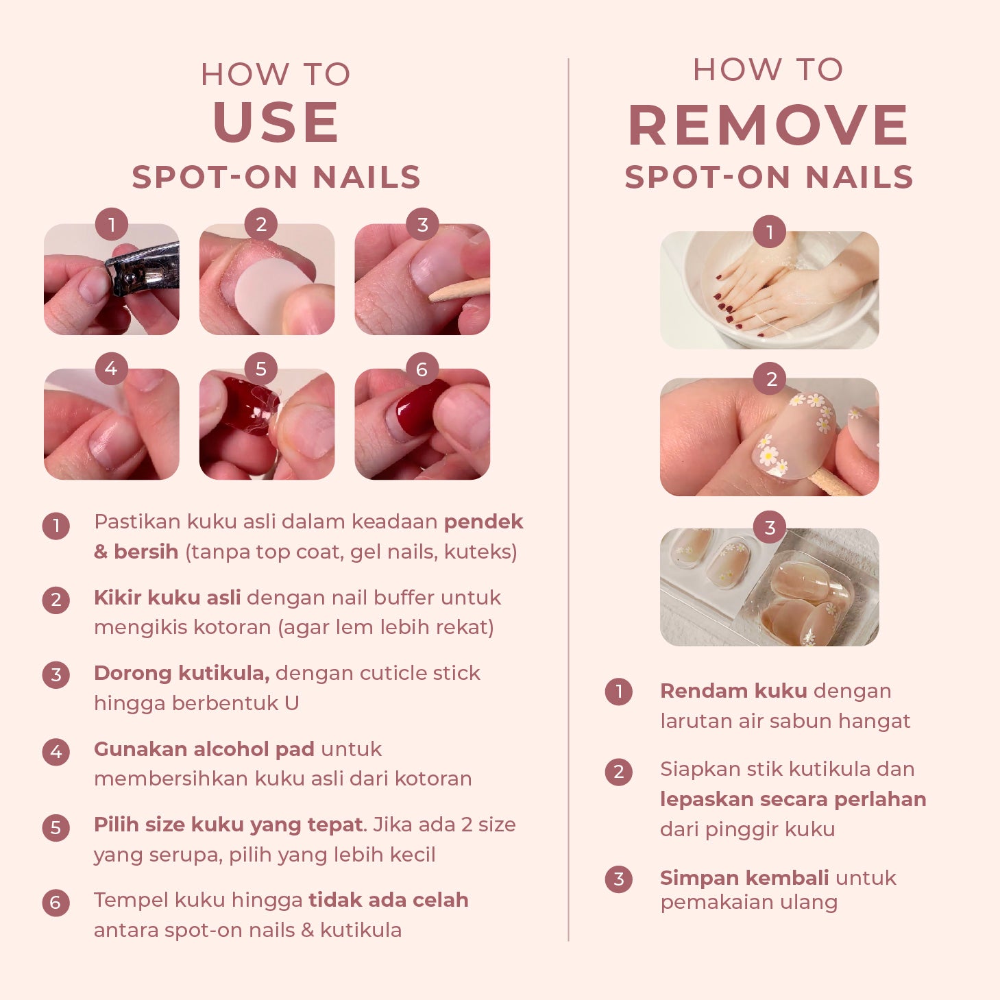 Courage in Red - Eze Nails Spot On Manicure (Kuku Palsu Tempel)