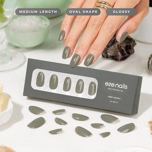 Kopi Arang - Eze Nails Spot On Manicure (Kuku Palsu Tempel)