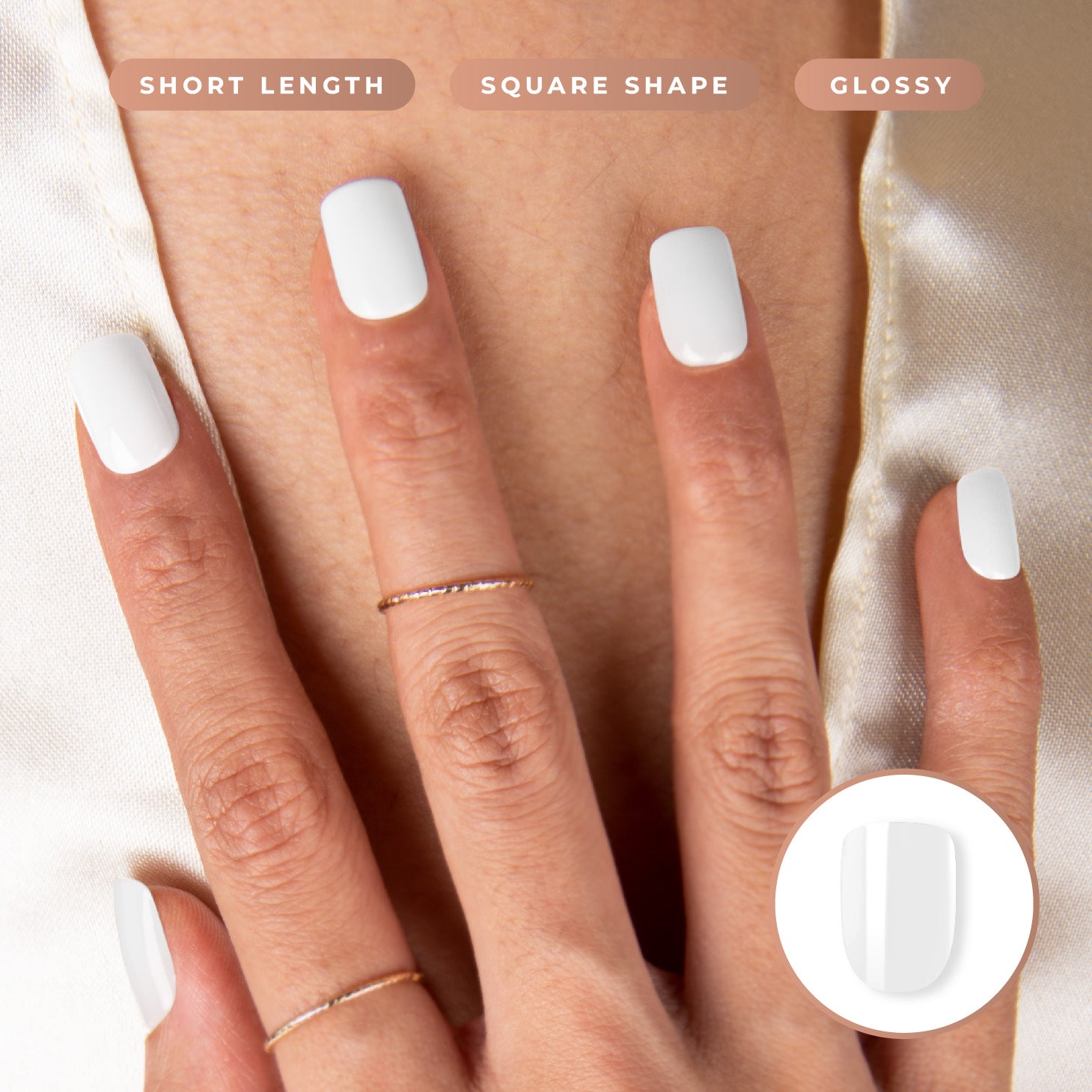 White Dignity - Eze Nails Spot On Manicure (Kuku Palsu Tempel)