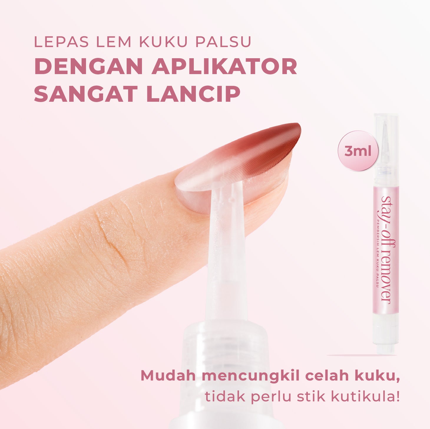 Eze Nails - Stay-Off Remover With Vit.E (Pembersih Lem & Kuku Palsu)