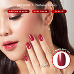 Load image into Gallery viewer, (NEW) Eze Nails x Nathanie Christy - Watch Me In Red Spot on Manicure (Kuku Tempel Tangan)
