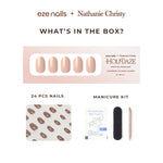 Load image into Gallery viewer, Eze Nails x Nathanie Christy -  Charming In Nude Glazed Spot on Manicure (Kuku Tempel Tangan)
