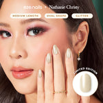 Load image into Gallery viewer, Eze Nails x Nathanie Christy - Goddess In Champagne Spot on Manicure (Kuku Tempel Tangan)

