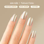 Load image into Gallery viewer, (NEW) Eze Nails x Nathanie Christy - Goddess In Champagne Spot on Manicure (Kuku Tempel Tangan)
