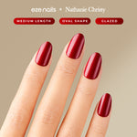 Load image into Gallery viewer, Eze Nails x Nathanie Christy - Watch Me In Red Spot on Manicure (Kuku Tempel Tangan)

