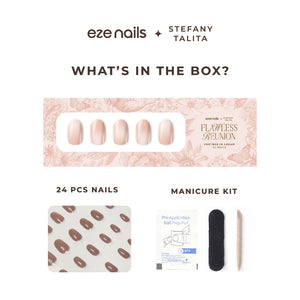 (NEW) Eze Nails x Stefany Talita - Partner in Cream Spot On Manicure (Kuku Palsu Tempel)