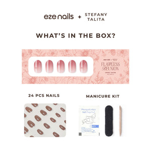 (NEW) Eze Nails x Stefany Talita - Sweet Dates Spot On Manicure (Kuku Palsu Tempel)