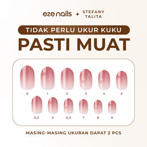 (NEW) Eze Nails x Stefany Talita - Sweet Dates Spot On Manicure (Kuku Palsu Tempel)