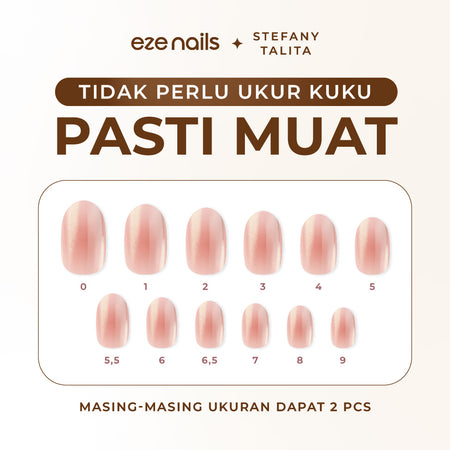 (NEW) Eze Nails x Stefany Talita - Shoulder to Gleam On Spot On Manicure (Kuku Palsu Tempel)