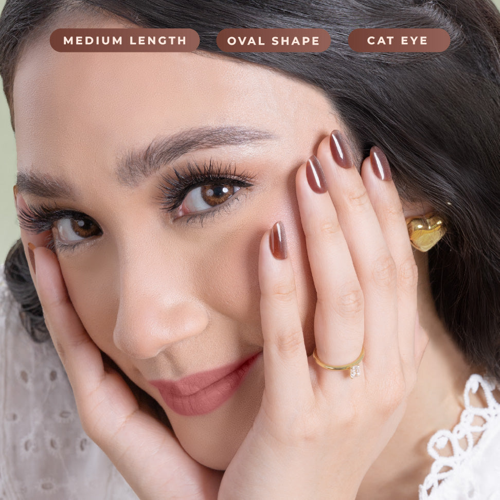 (NEW) Eze Nails x Stefany Talita - Latte Us Be Real Spot On Manicure (Kuku Palsu Tempel)