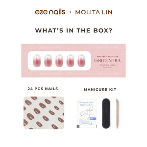 (NEW) Eze Nails x Molita Lin - Effortless Charm Spot On Manicure (Kuku Palsu Tempel)