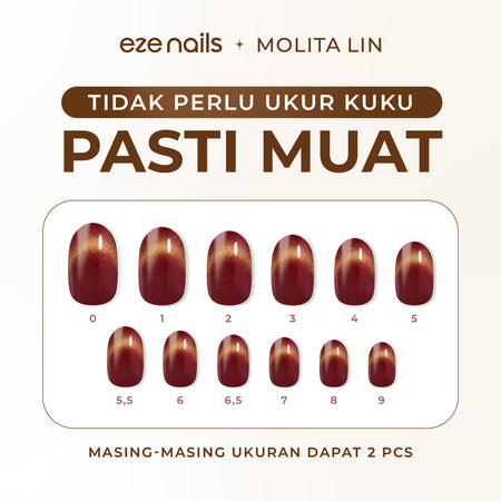 (NEW) Eze Nails x Molita Lin - Steal the Show Spot On Manicure (Kuku Palsu Tempel)