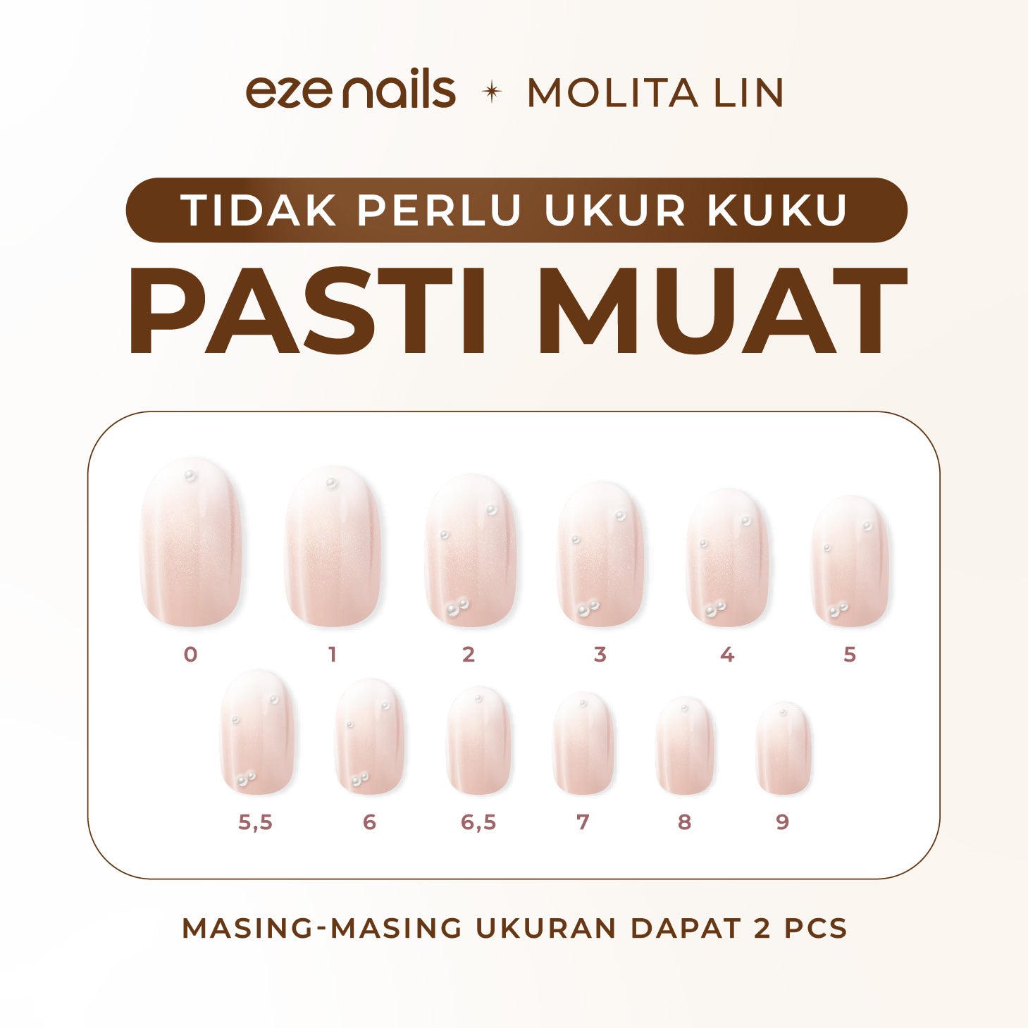 (NEW) Eze Nails x Molita Lin - Be The Star Spot On Manicure (Kuku Palsu Tempel)