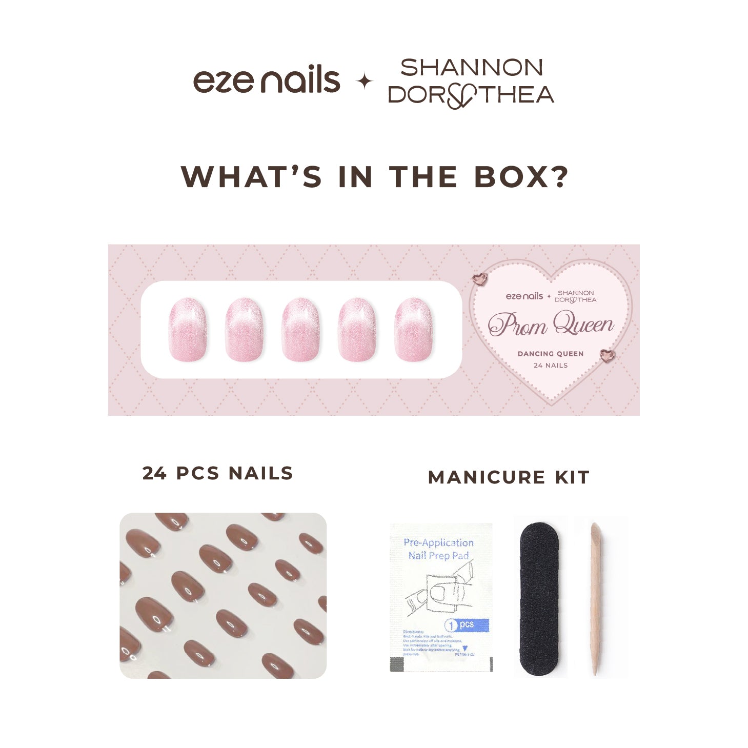 (NEW) Eze Nails x Shannon Dorothea - Dancing Queen Spot On Manicure (Kuku Palsu Tempel)