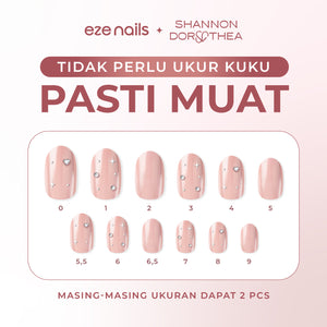 (NEW) Eze Nails x Shannon Dorothea - Diamond Queen Spot On Manicure (Kuku Palsu Tempel)