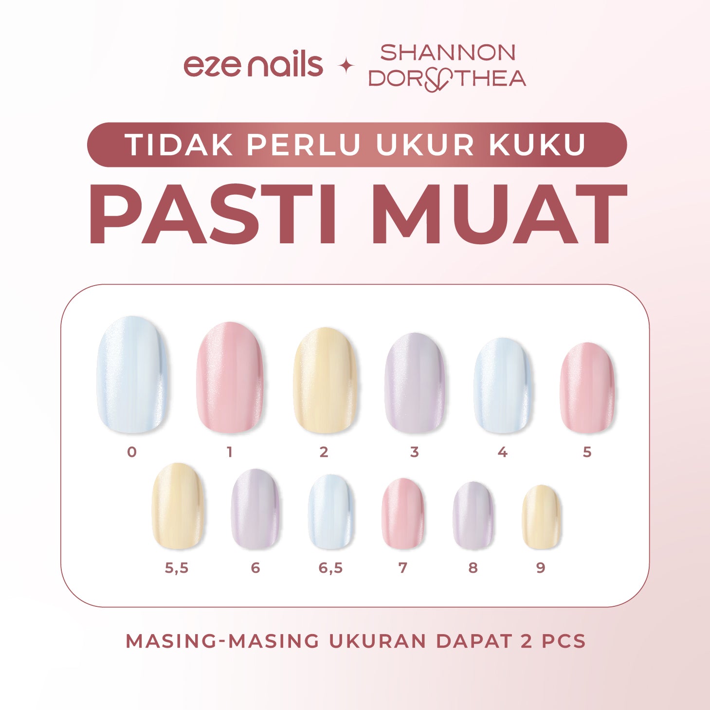 (NEW) Eze Nails x Shannon Dorothea - Drama Queen Spot On Manicure (Kuku Palsu Tempel)