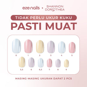 (NEW) Eze Nails x Shannon Dorothea - Drama Queen Spot On Manicure (Kuku Palsu Tempel)