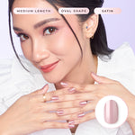 Load image into Gallery viewer, (NEW) Eze Nails x Stefany Talita - Elegant in Pink Satin Spot On Manicure (Kuku Palsu Tempel)
