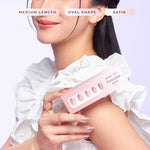 Load image into Gallery viewer, (NEW) Eze Nails x Stefany Talita - Elegant in Pink Satin Spot On Manicure (Kuku Palsu Tempel)
