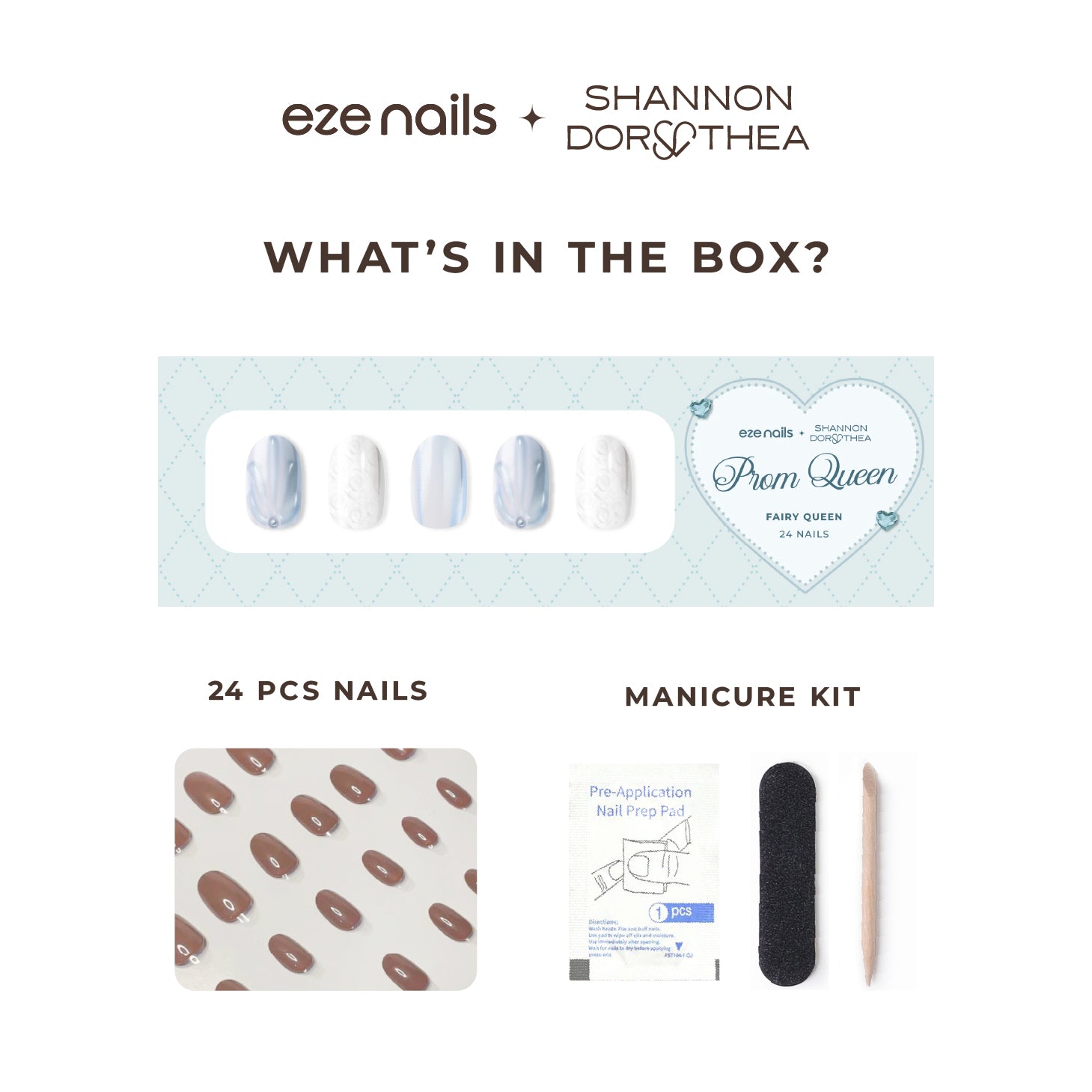 (NEW) Eze Nails x Shannon Dorothea - Fairy Queen Spot On Manicure (Kuku Palsu Tempel)