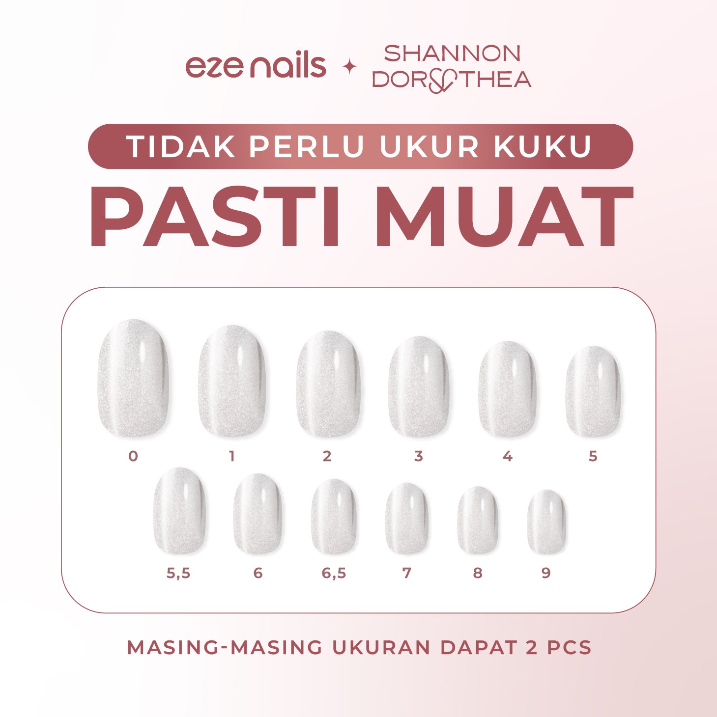 (NEW) Eze Nails x Shannon Dorothea - Ice Queen Spot On Manicure (Kuku Palsu Tempel)