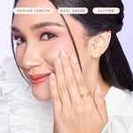 Load image into Gallery viewer, (NEW) Eze Nails x Stefany Talita - Kindness in Ombre Silver Spot On Manicure (Kuku Palsu Tempel)
