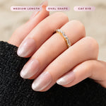 Load image into Gallery viewer, Eze Nails X Shannon Dorothea - Marshmallow  In Cat Eye Shimmer Spot On Manicure (Kuku Palsu Tempel)
