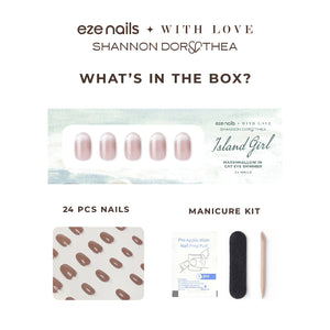 Eze Nails X Shannon Dorothea - Marshmallow  In Cat Eye Shimmer Spot On Manicure (Kuku Palsu Tempel)