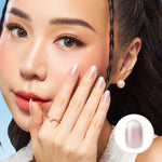 Load image into Gallery viewer, Eze Nails X Shannon Dorothea - Marshmallow  In Cat Eye Shimmer Spot On Manicure (Kuku Palsu Tempel)
