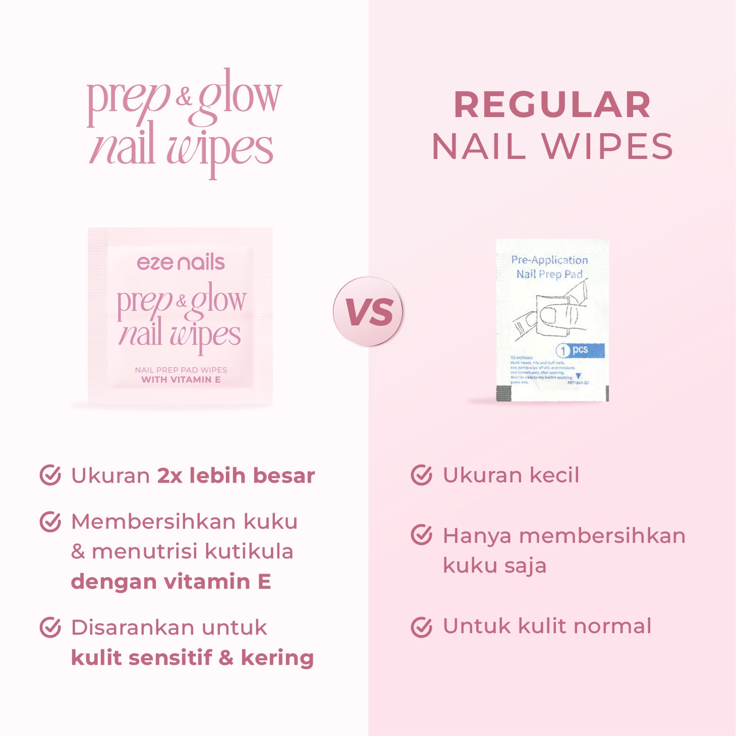 Nail Wipes Prep Pad With Vit.E