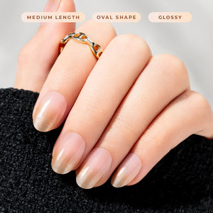 Eze Nails X Shannon Dorothea - Sunset Lover In Gold Ombre Spot On Manicure (Kuku Palsu Tempel)