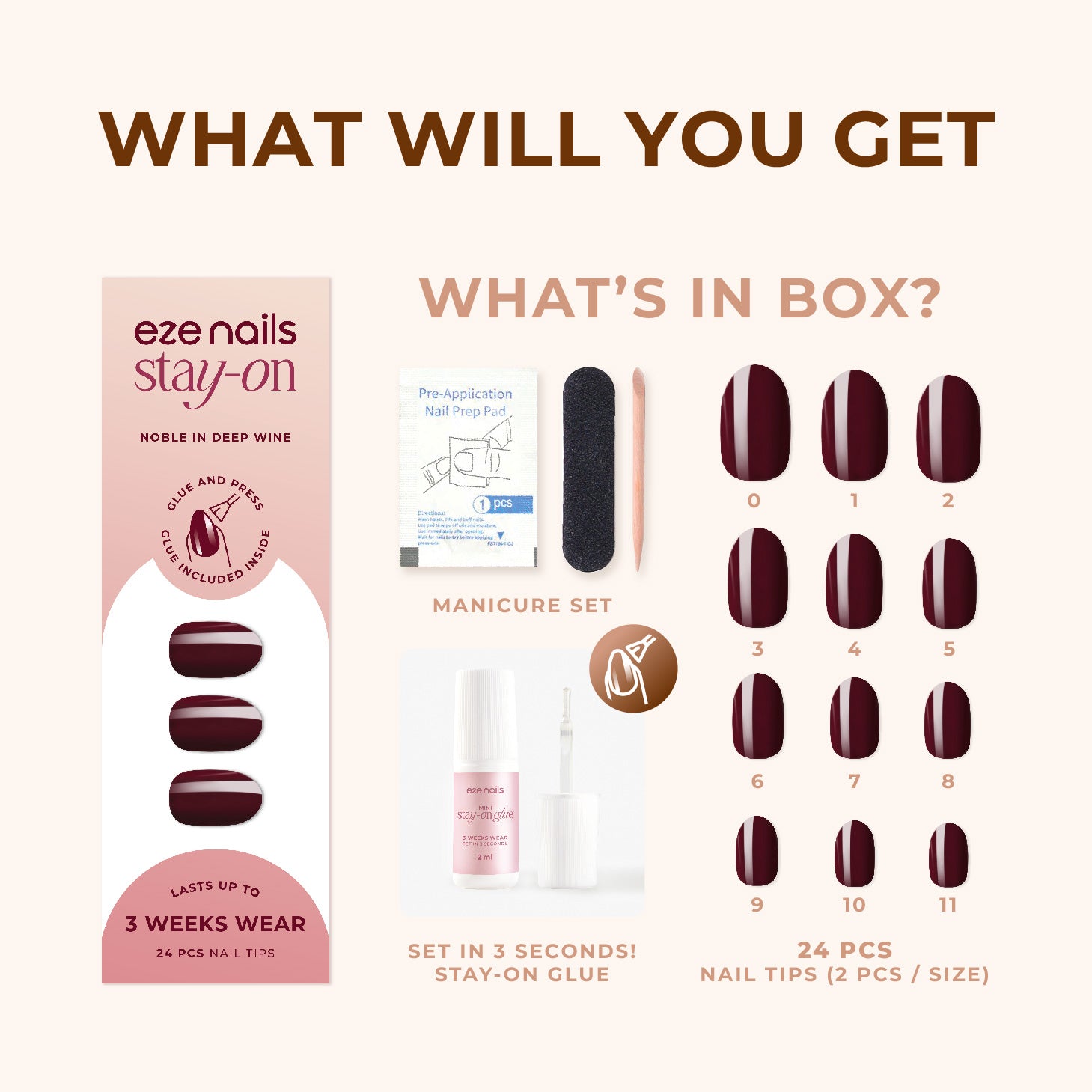 Stay On Nails - Noble In Deep Wine