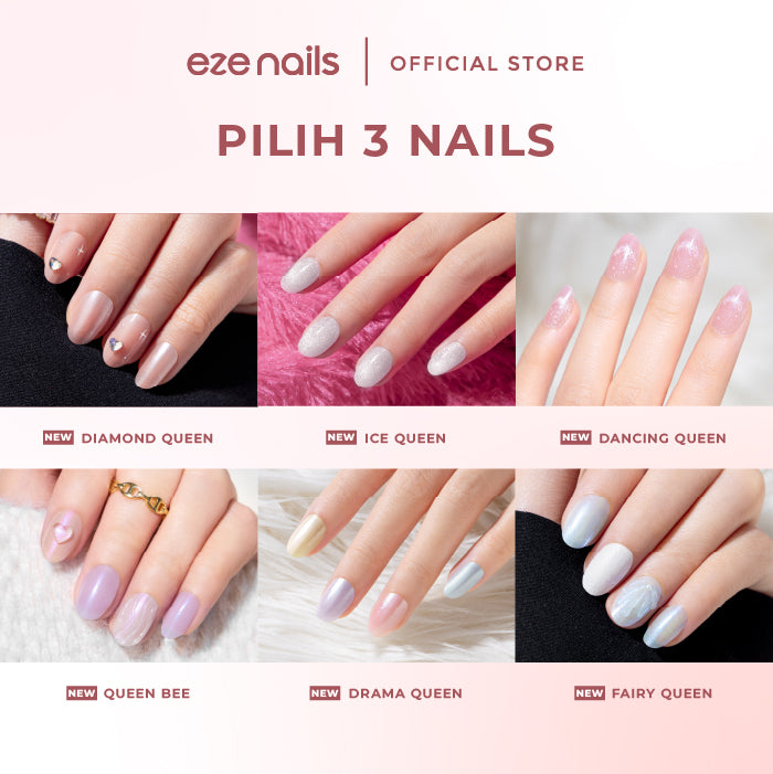 BUNDLE BEST SELLING NAILS:  BUY 3 GET 6 (3 Spot On Nails + FREE 1 Refeel Manicure + 1 Nail Storage + 1 Makeup Pouch)