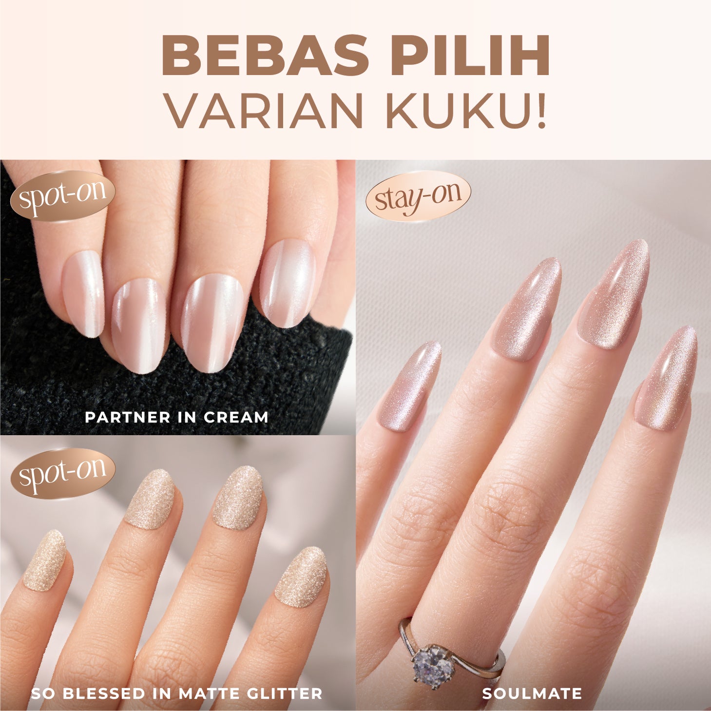 [BUY 1 GET 1] - Eze Nails White Bride Nails