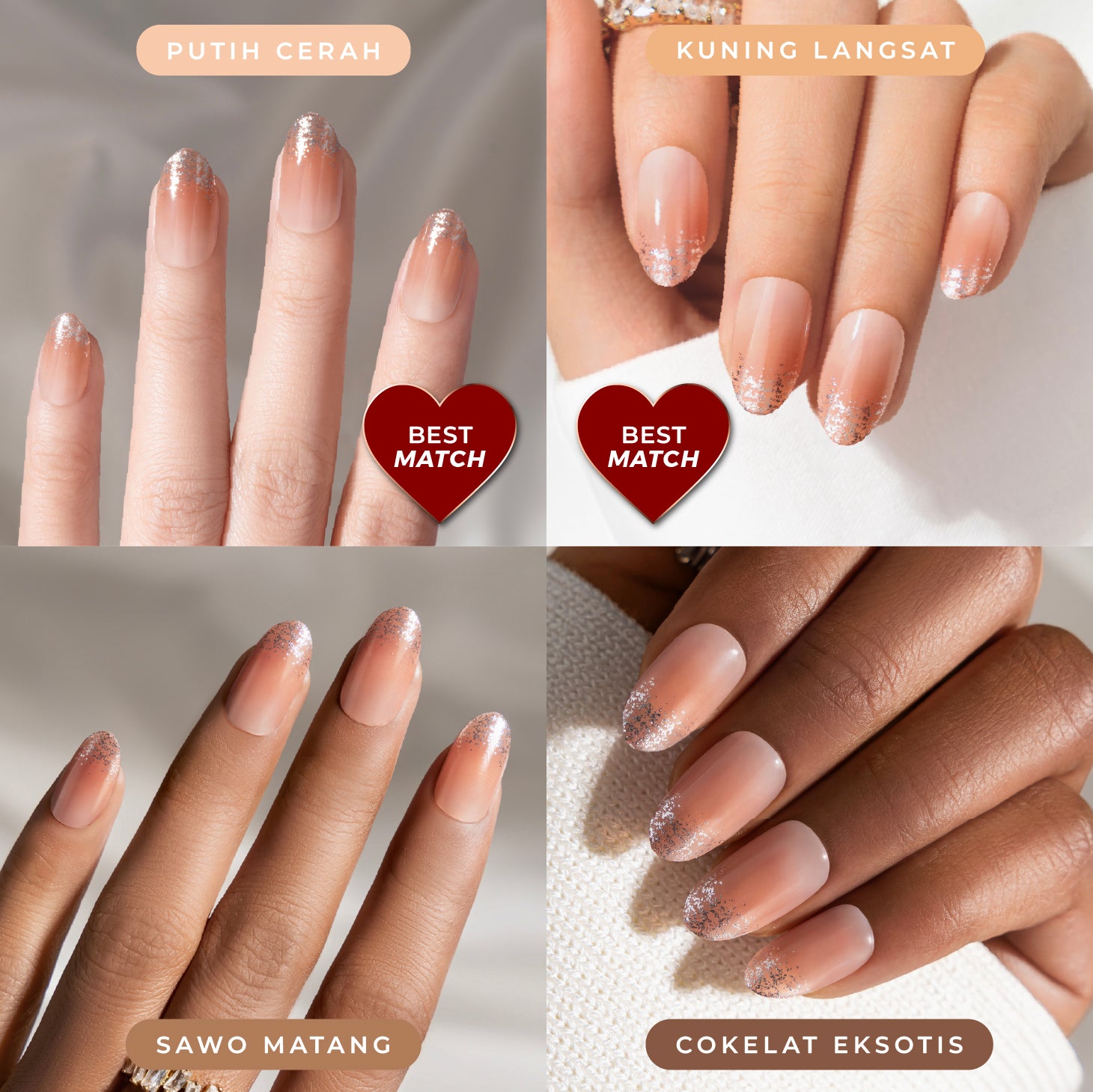 Charismatic in Nude Glitter