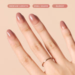 Load image into Gallery viewer, Malahayati in Nude Brown - Eze Nails Spot On Manicure (Kuku Palsu Tempel)
