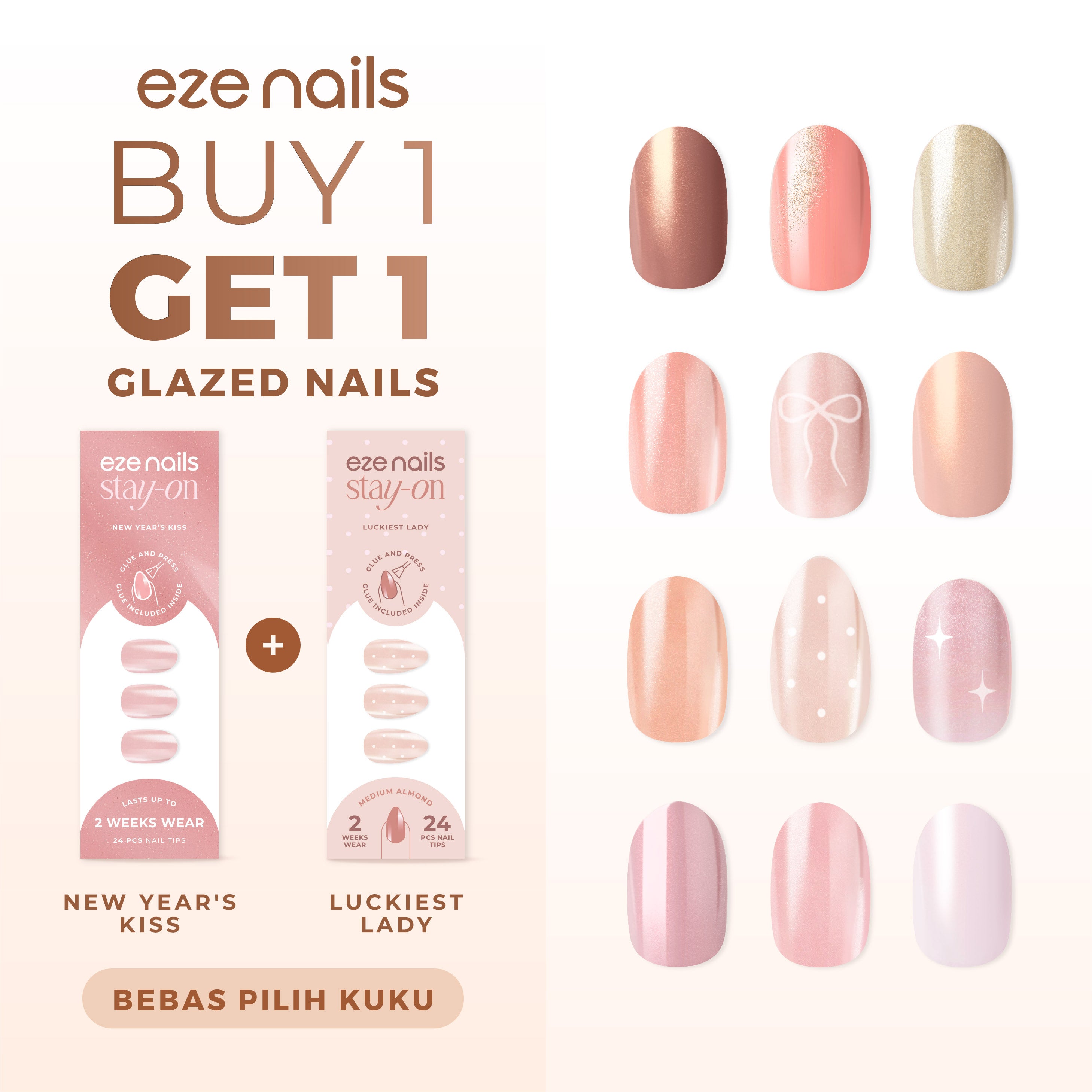 [BUY 1 GET 1] - Eze Nails Glazed Nails Series