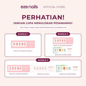WAJIB PAKAI ULANG - EVERLASTING MANICURE BUNDLE (Kuku Tangan Tempel + 1 Refeel Jelly Bond) - Eze Nails